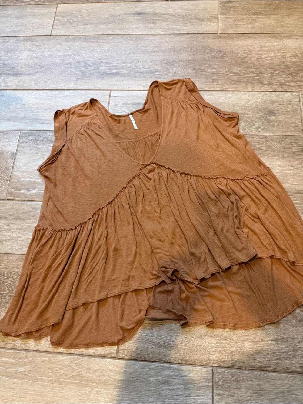 Free People Oversized V Neck Top Medium